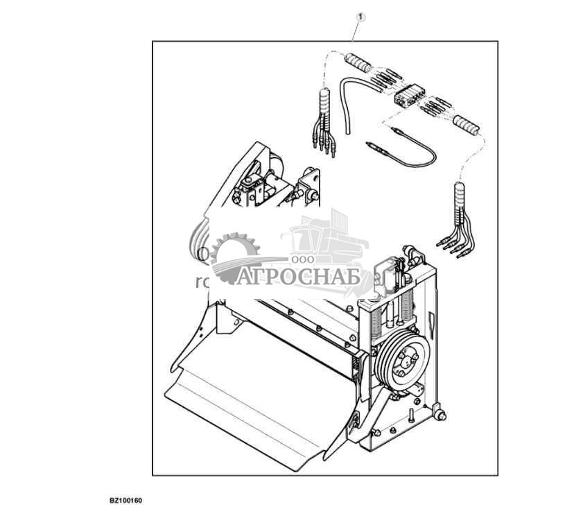Навесное оборудование, доизмельчитель зерна с ручной регулировкой зазора между валками, узкий 